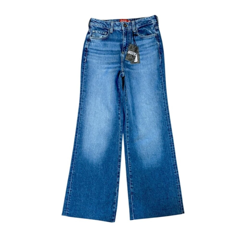 Johnny Was Sasson Vintage Blue Women Wide-Leg Jeans Size 26 High Rise NWT